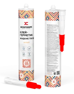 Клей-герметик Ecoroom жидкие гвозди, белый AS-111, 310 мл